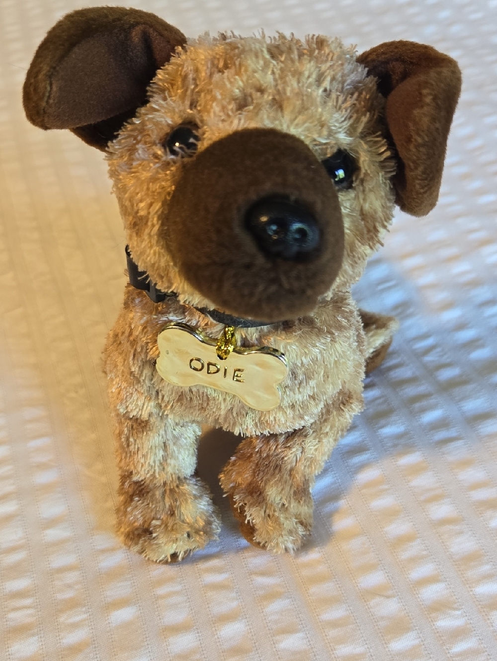 Ty Vintage ODIE 2004 Garfield Plush Brown Dog Toy with Gold Bone Tag